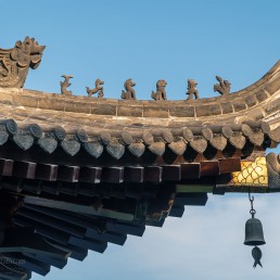 Imperial Roof Charm Decorations on the Daci'en Temple at the Giant Wild Goose Pagoda, a UNESCO World Heritage Site, Xi'an, China